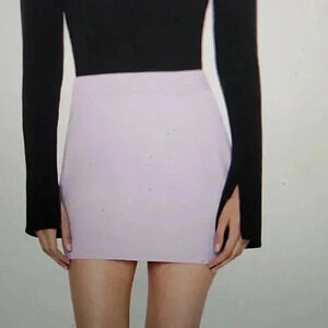 FRAME LINEN BLEND TWILL LILAC MINI SKIRT SIZE 12